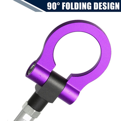Purple Round Front Rear Bumper Trailer Ring Eye Towing for Honda Fit (2010-2014)