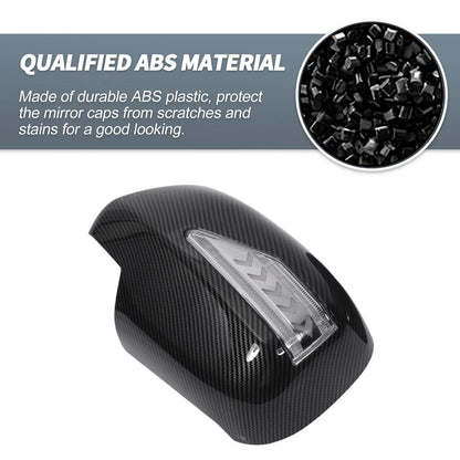 Rearview Mirror Cover Overlay 2 x Black Carbon Fiber for Lexus RX330 RX350 (2003)