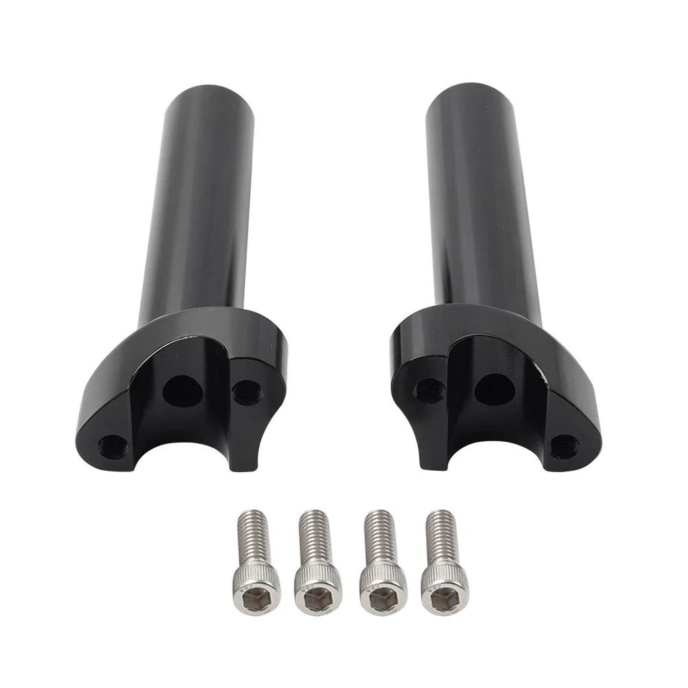 6" Black Straight Handlebar Risers for Harley Heritage Softail Dyna FXD
