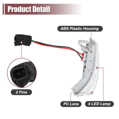 LED Right Side Mirror Turn Signal Light for Chrysler Dodge (2011-2019)