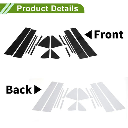 16 x Pillar Window Trim for Chevy Cruze (2017-2021) Black