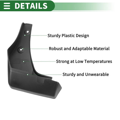 Mud Flaps Splash Guards Front & Rear for Honda City GM6 (2015-2019)