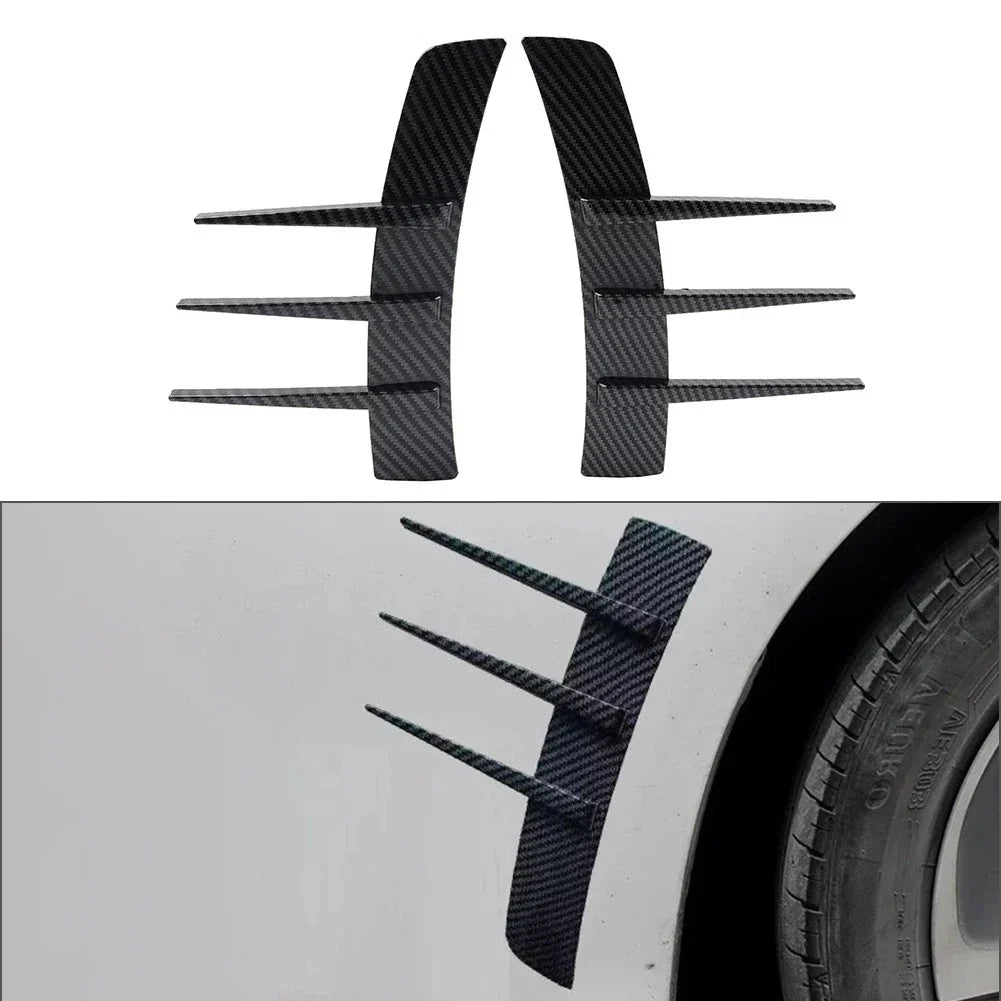 Carbon Black Front Rear Side Fender Vents for Universal Cars