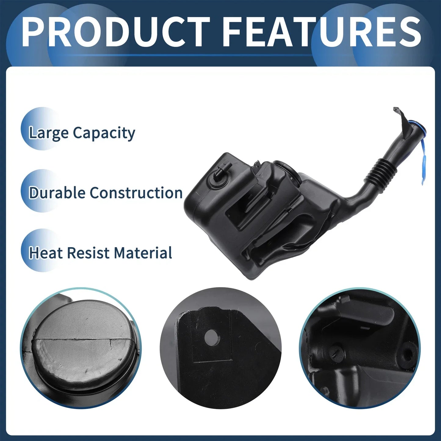 Windshield Washer Reservoir with Cap for Mercedes-Benz GLK250 (2010-2015)