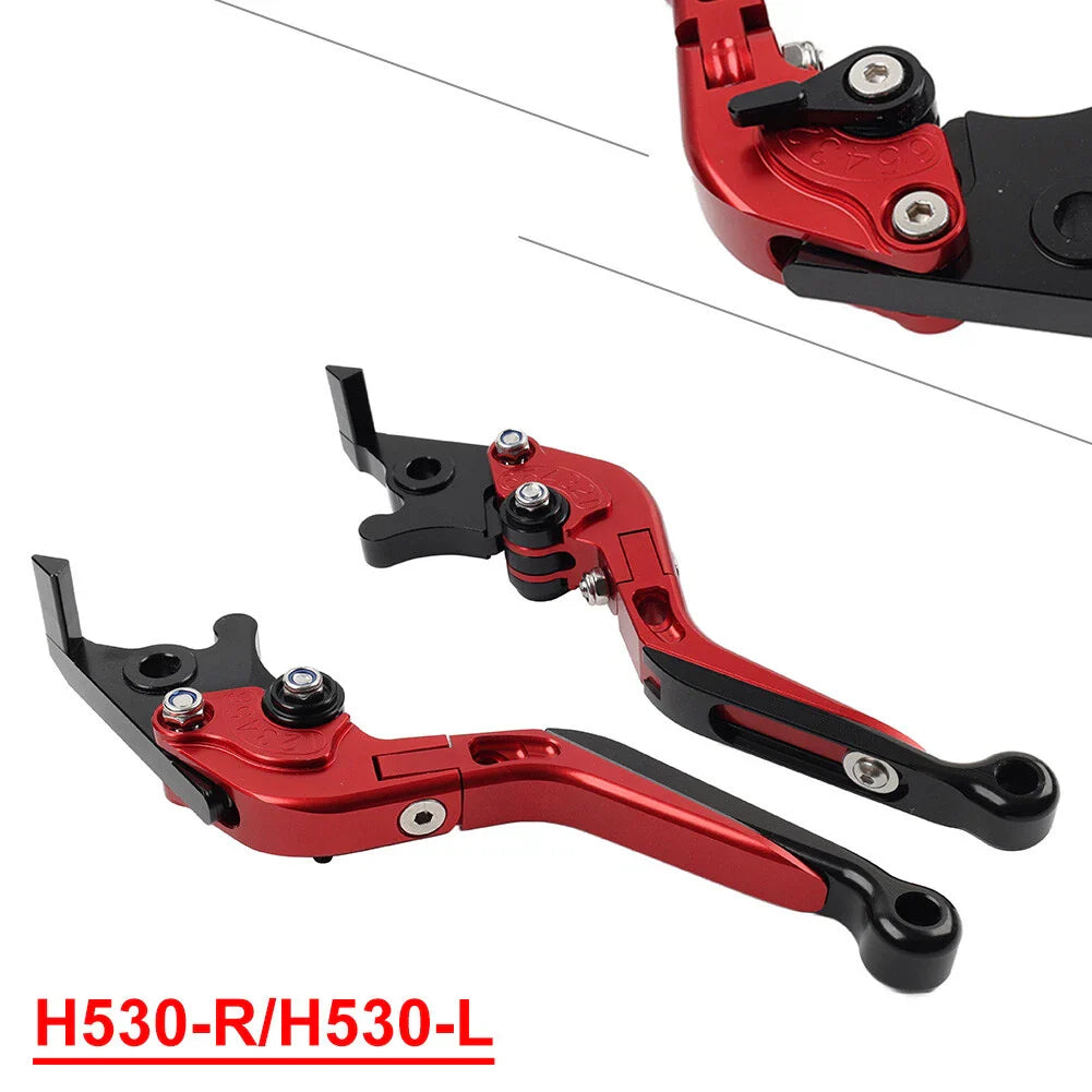 CNC Red Extendable Brake Clutch Levers for Yamaha TMAX 500 530 560 (2001-2023)