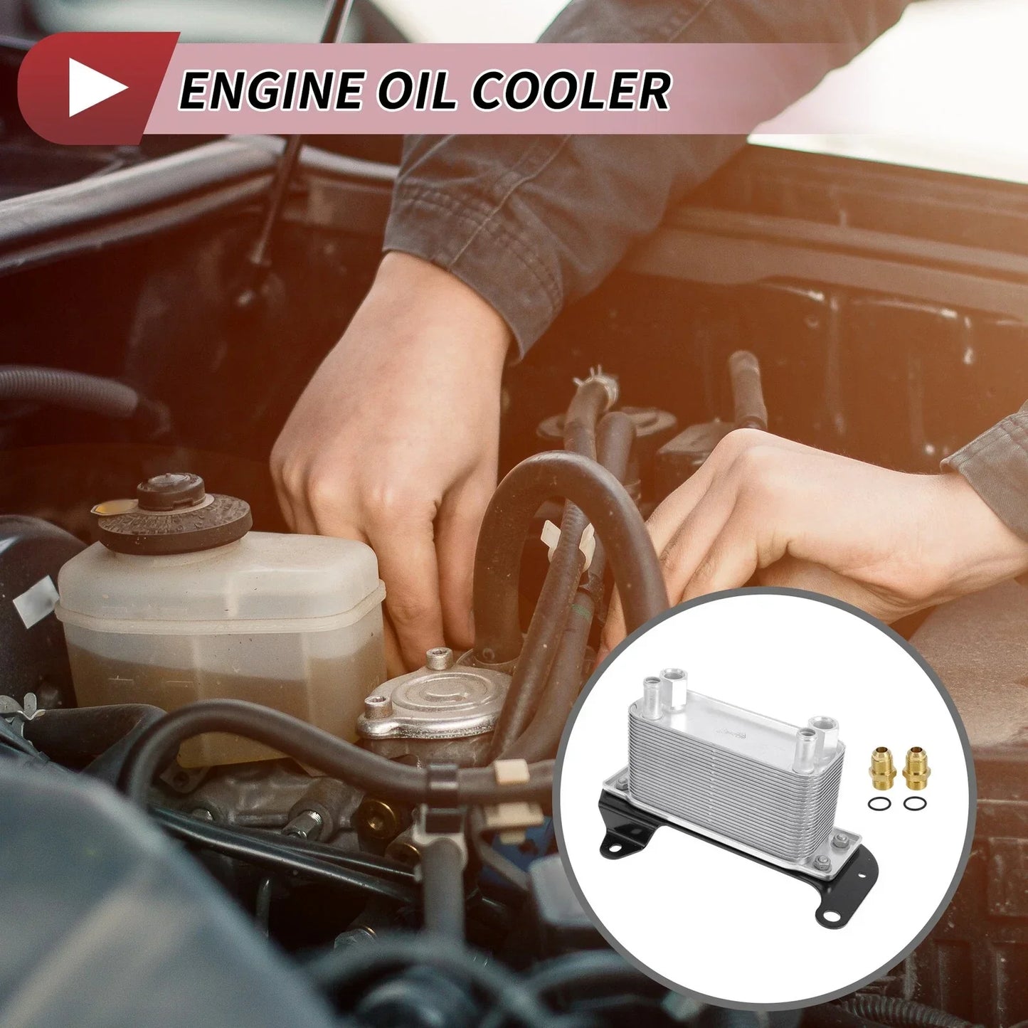 Engine Oil Cooler for Dodge Ram 3500 (2010-2023) - 1 x Trans Cooler