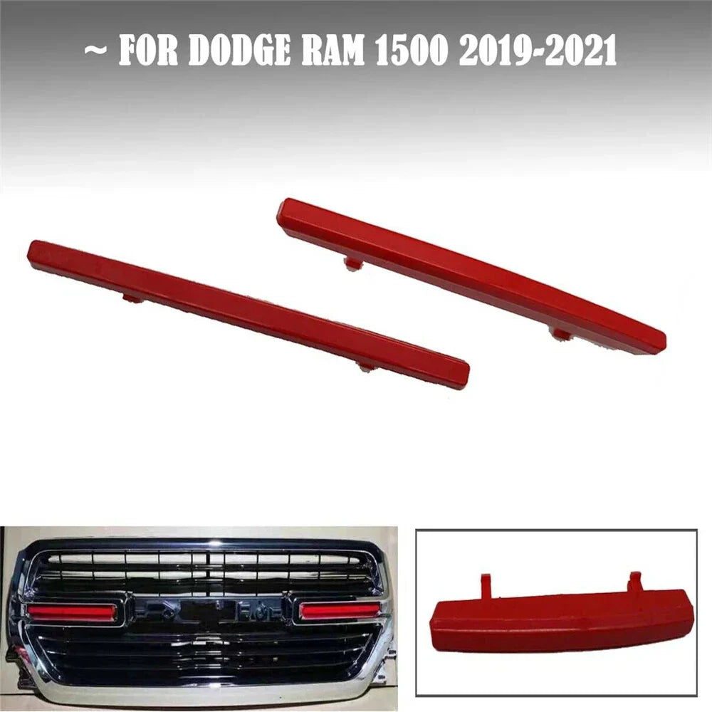 Red Front Grille Insert Cover Trim for Dodge Ram 1500 (2019-2021)