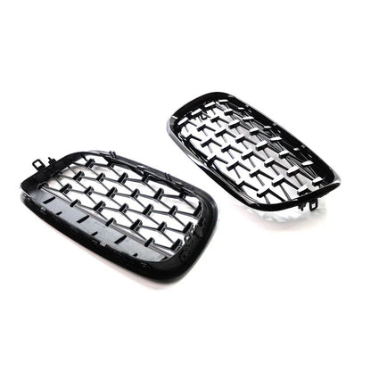 Black & Chrome Front Bumper Kidney Grille for BMW X5 E70, X6 E71 (2007-2013)