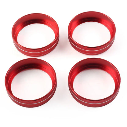 4x Air Conditioner Switch Knob Trim for Ford F150 XLT (2015-2020) Red