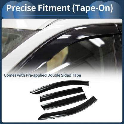 Window Deflectors for Honda CR-V 2017 Side Window Vent Visors Black 1 Set