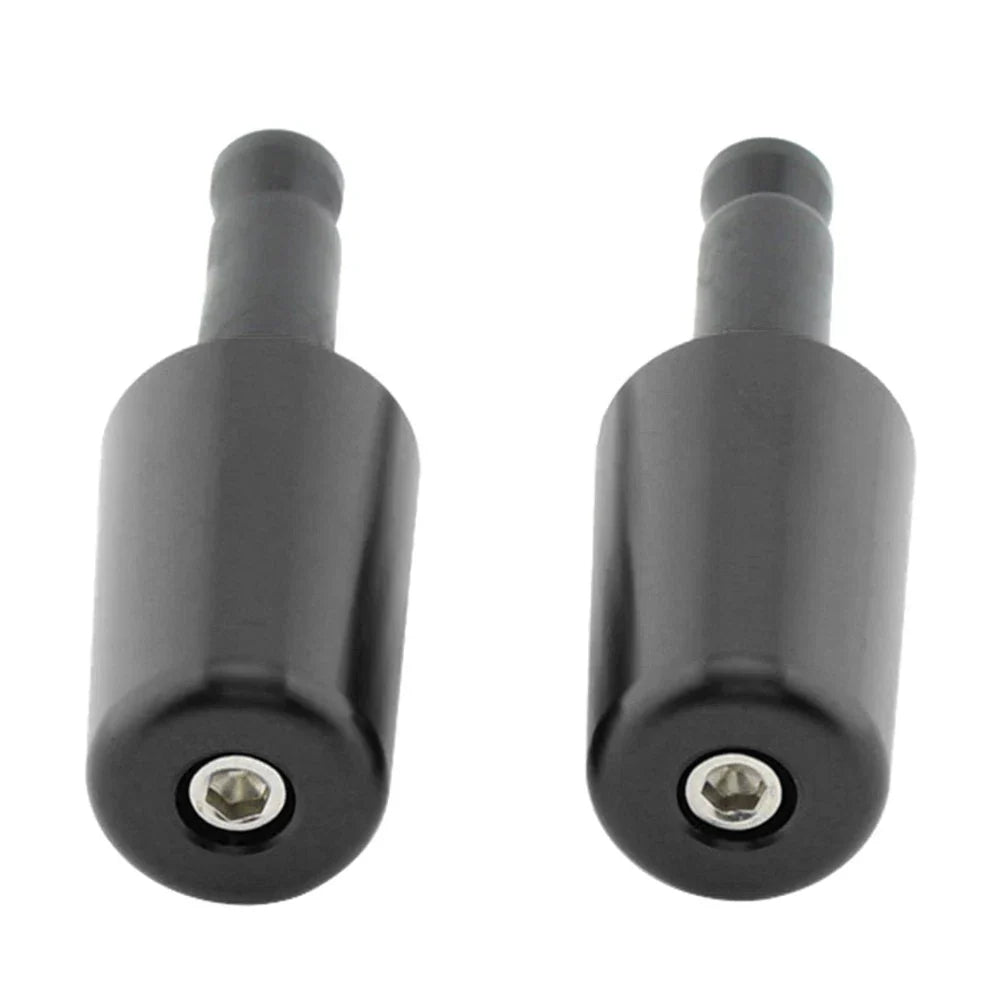 Black Handlebar Hand Grips & End Caps for Universal Motorcycle