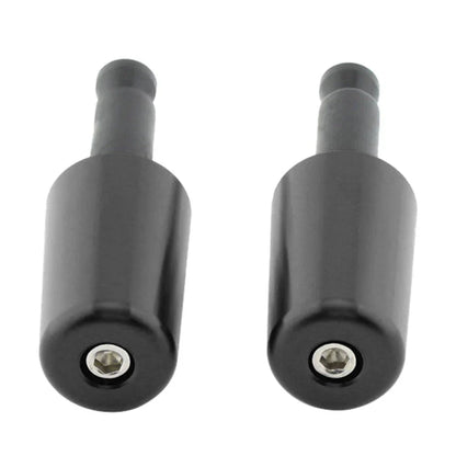 Black Handlebar Hand Grips & End Caps for Universal Motorcycle