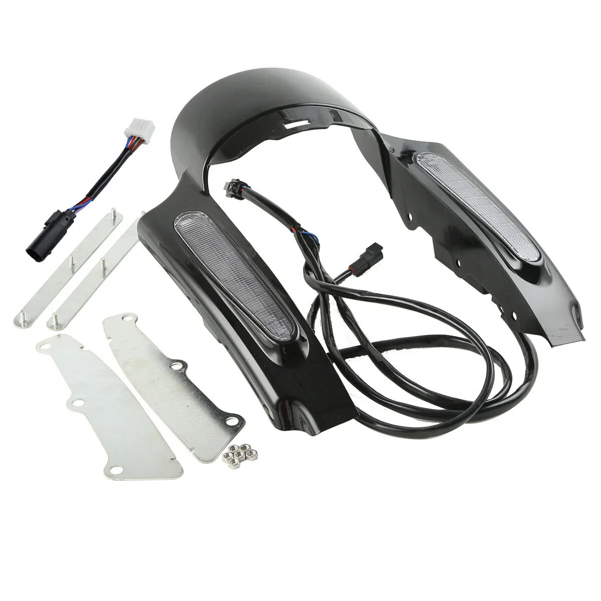 Black Rear Fender Fascia Set for Harley Road Glide Touring (2009-2013)