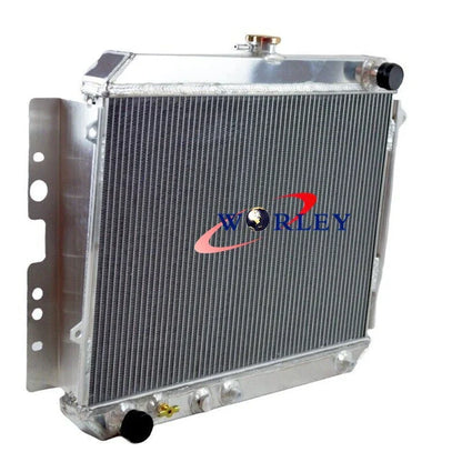 2 Row Radiator + Fan for Ford Courier, Mazda B2200 (1988-1993, 1984-1990)