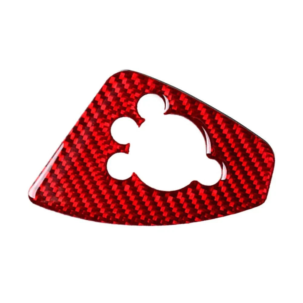 Red Carbon Fiber Door Lock Button Cover Trim for Audi TT TTRS (2008-2014)