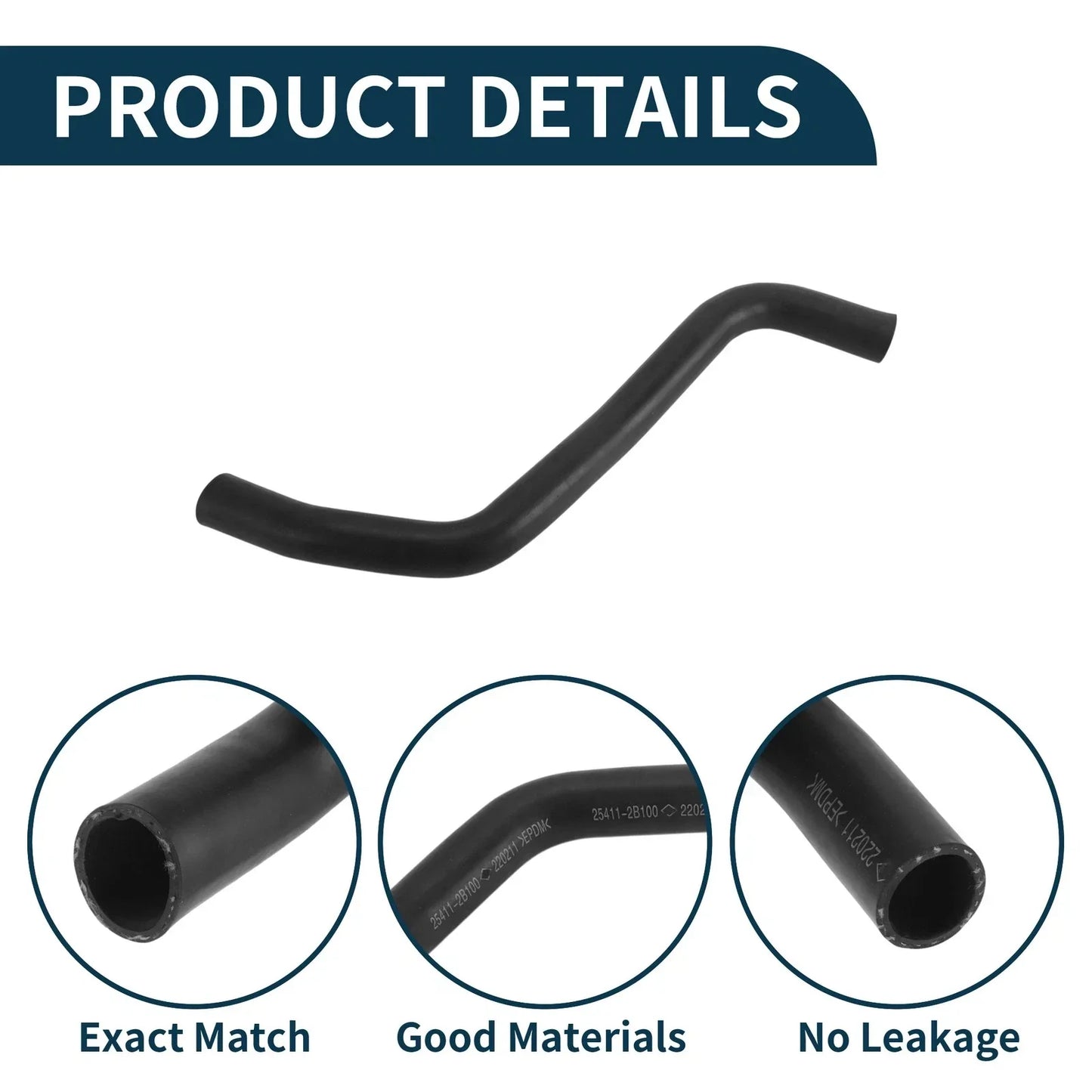 Radiator Hose for Hyundai Santa Fe 2006-2011 Rubber Downpipe