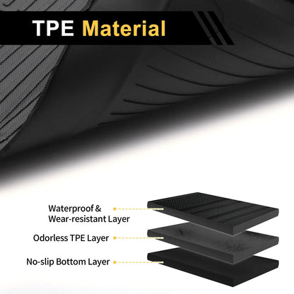 Cargo Liner Rear Trunk Mat for Dodge Challenger 2016-2024, Stripe Pattern TPE
