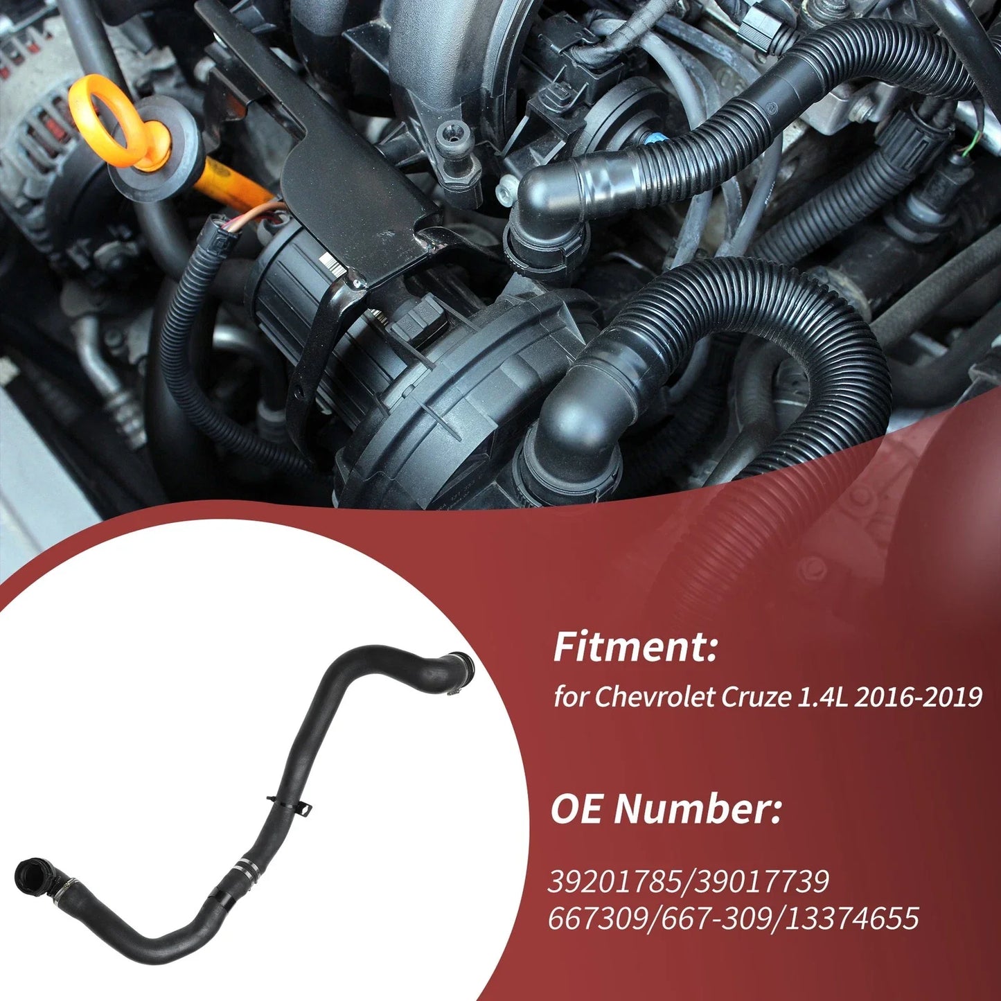 Turbo Intercooler Outlet Hose for Chevrolet Cruze 1.4L (2016-2019) 1 x Pc