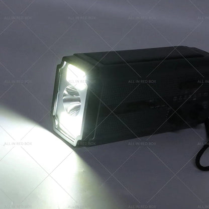 5000mAh Solar Hand Crank Emergency Radio & Flash Light for Black