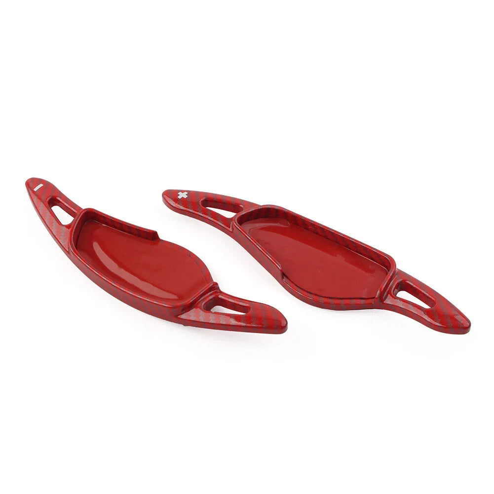 Carbon Fiber Red Steering Wheel Paddle Shifter Extensions for BMW 3/5/6/7/8 Series