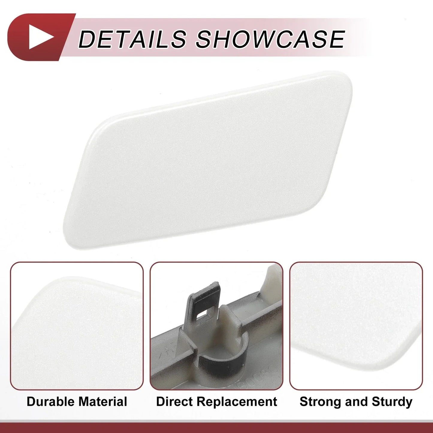 Front Left Washer Nozzle Cover for Lexus LX570 (2016-2021) - White 1 x Cap
