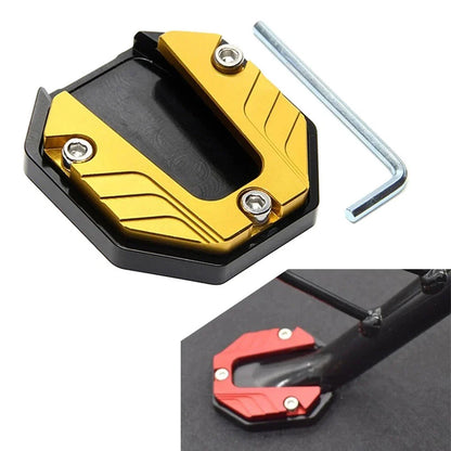 Kickstand Extender Foot Stand Pad for Motorcycle Bikes - Gold