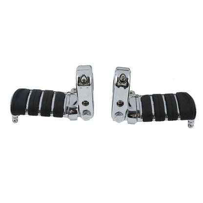 Chrome 1-1/4" Highway Bar Footpegs for Harley Touring & Softail