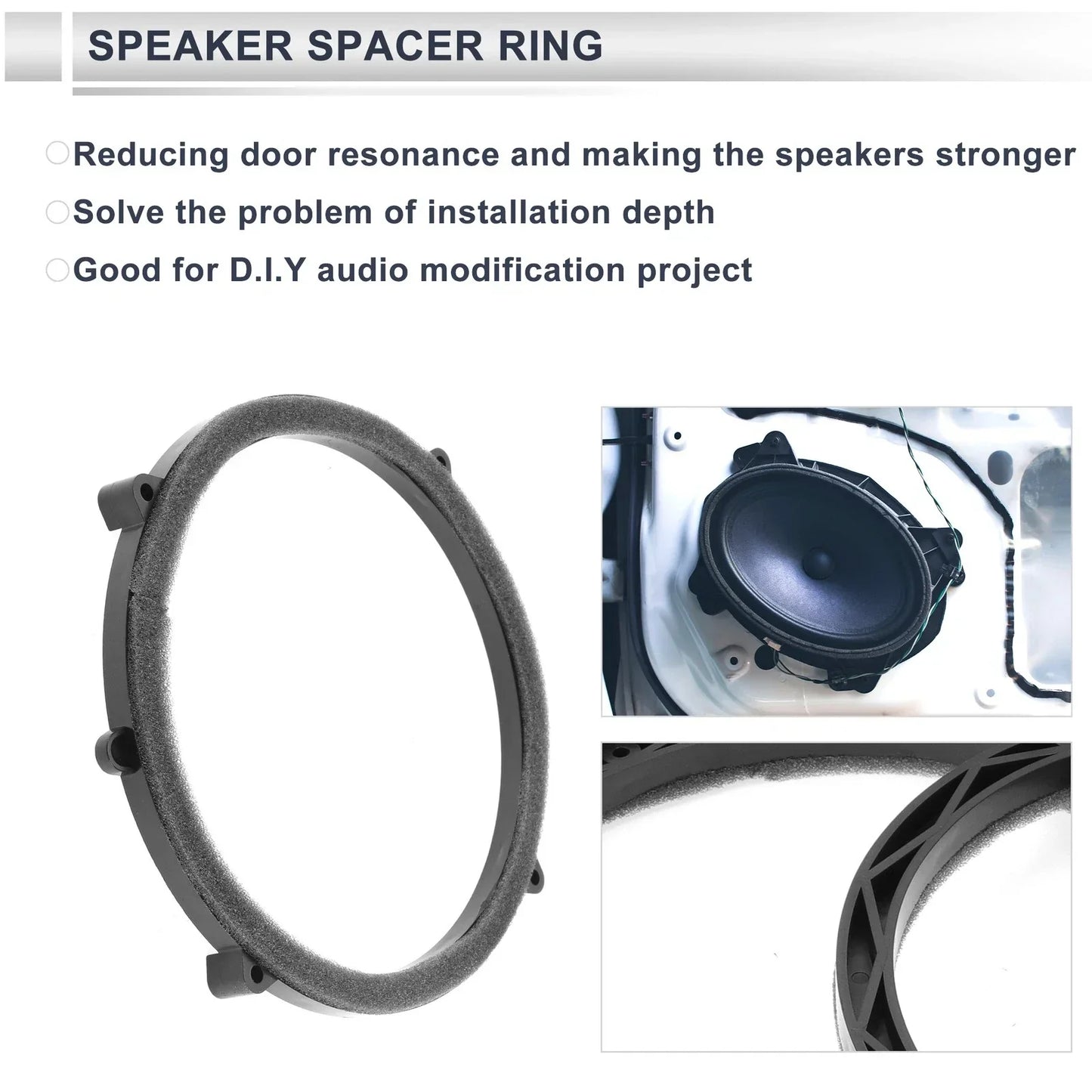 Speaker Spacer Ring Adaptor for Mercedes-Benz 6.5" Speakers