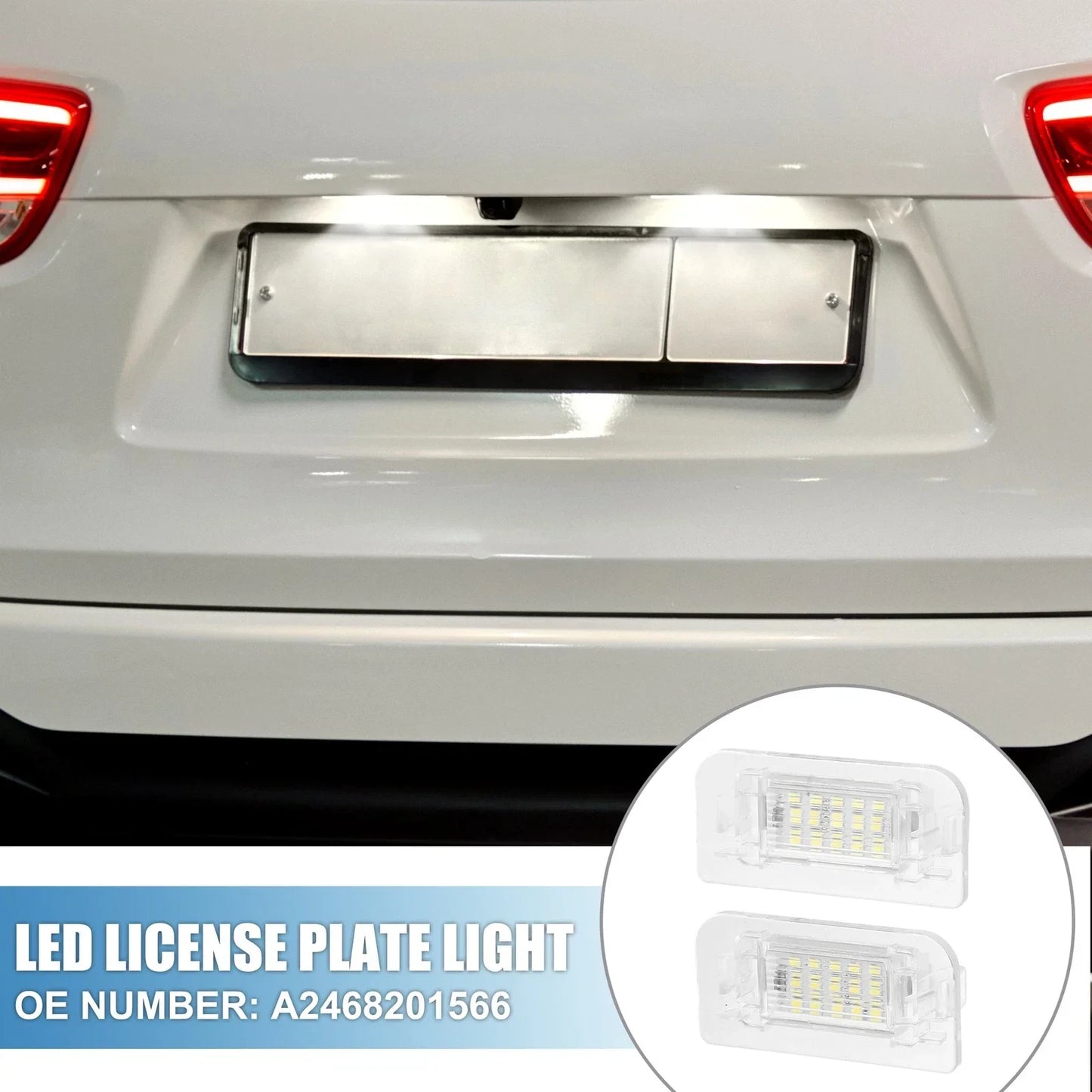 2 x LED License Plate Lights for MERCEDES-BENZ B-Class W246 (2011-2019)