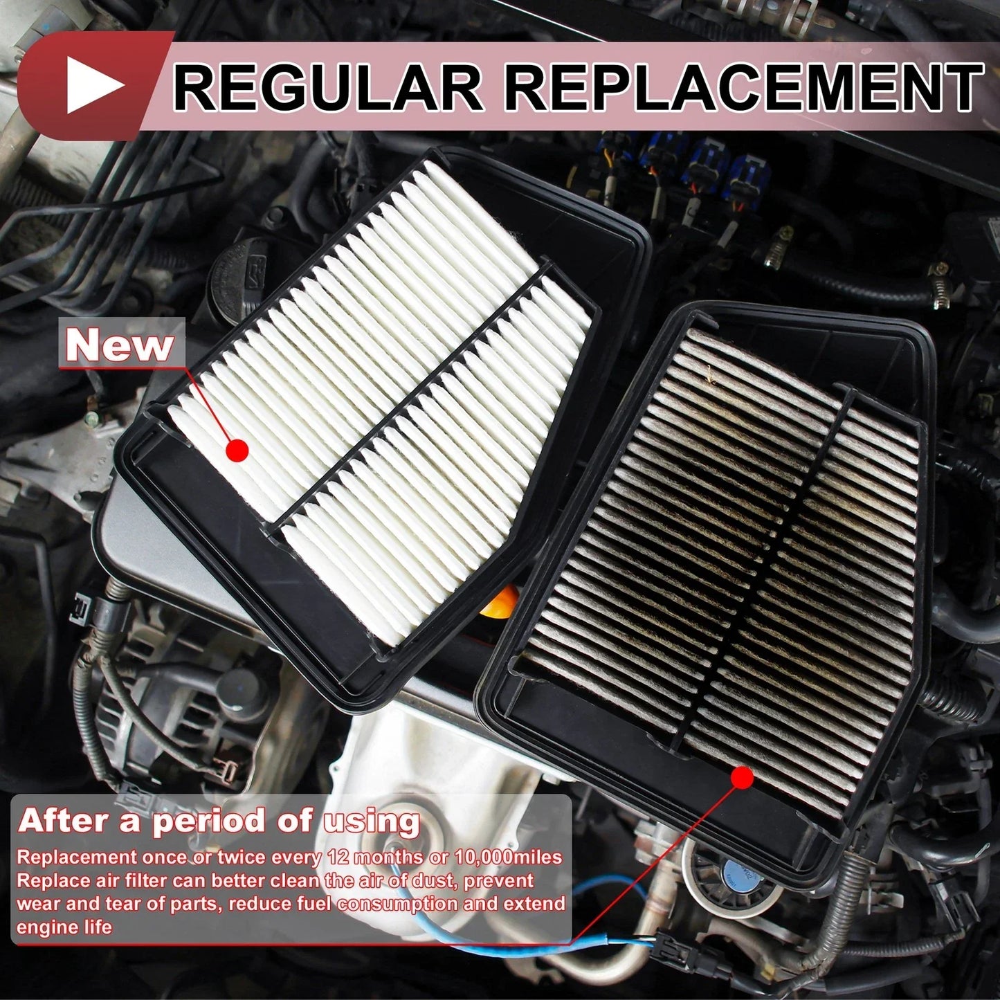 Engine Air Filter for Dodge Challenger 5.7L 6.1L (2008-2010) - 1 x Filter