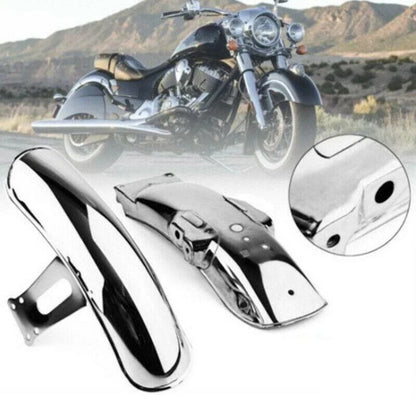 Universal Motorcycle Retro Front & Rear Fender Mud Guards for Bikes
