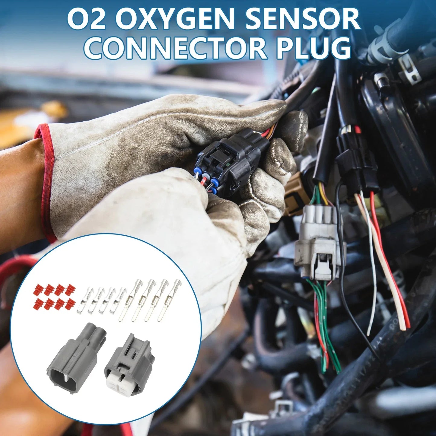 4 Pin O2 Oxygen Sensor Connector Plug for Toyota Lexus (No. 9098011028)