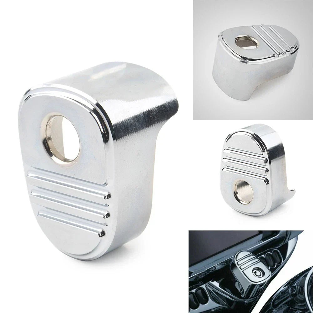 Chrome Tri Line Ignition Switch Cover for Harley Electra Road Glide FLH (2014-2022)