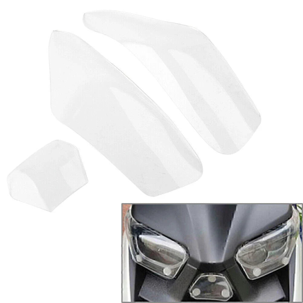 3 x Front Headlight Guard Lens Covers for YAMAHA XMAX250 XMAX300 (2017-2023)