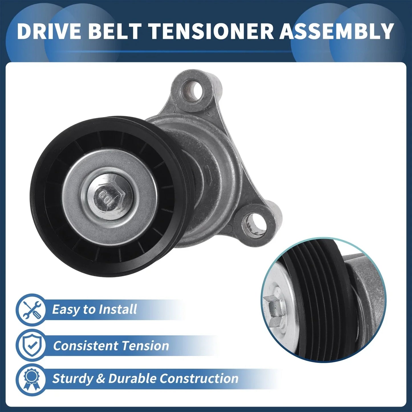 Belt Tensioner for Chevrolet Express 1500 (2009-2014) Metal 1 x Unit