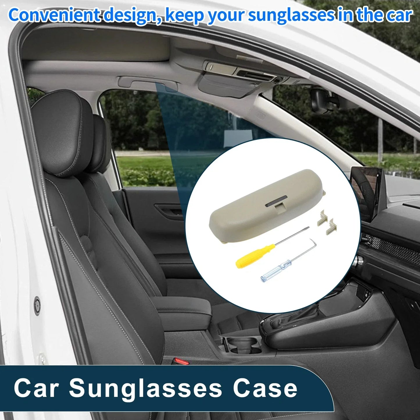 Sunglasses Case for Mercedes-Benz C Class Eyeglasses Holder Storage (2015-2023)