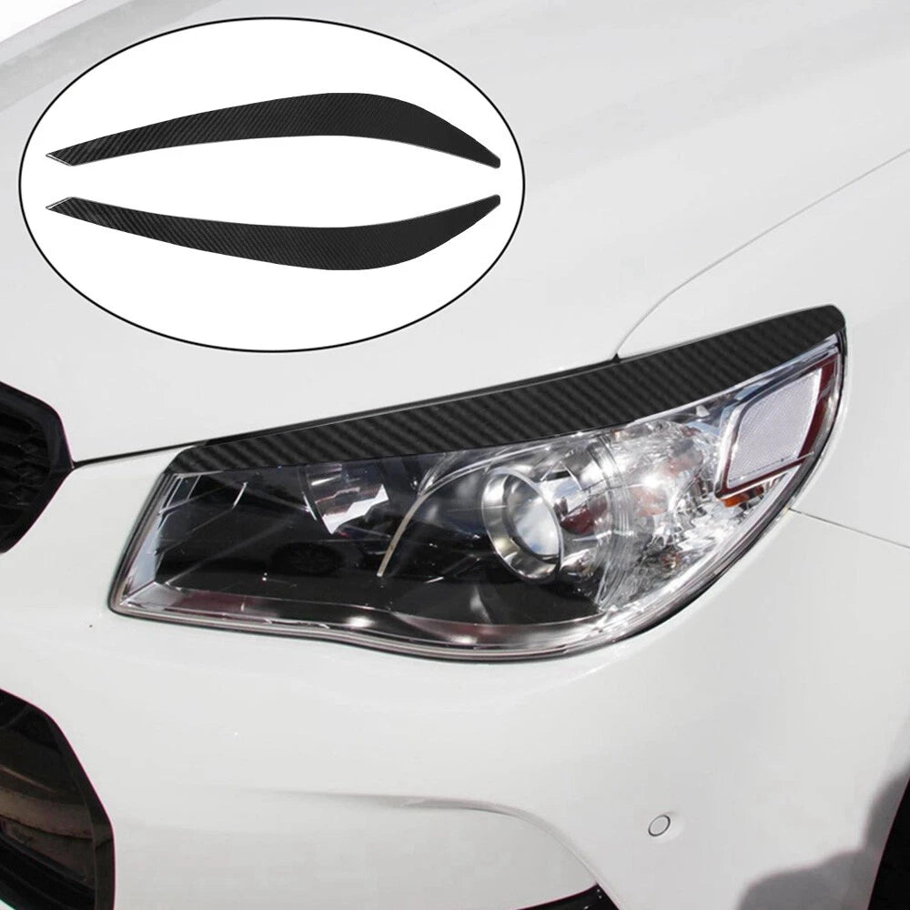 Carbon Fiber Headlight Eyebrow Trim Covers for Holden Commodore VF SS SSV