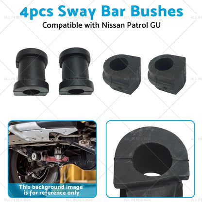 4 x Sway Bar Bushes Rubber for Nissan Patrol GU Y61 (2001-2013)