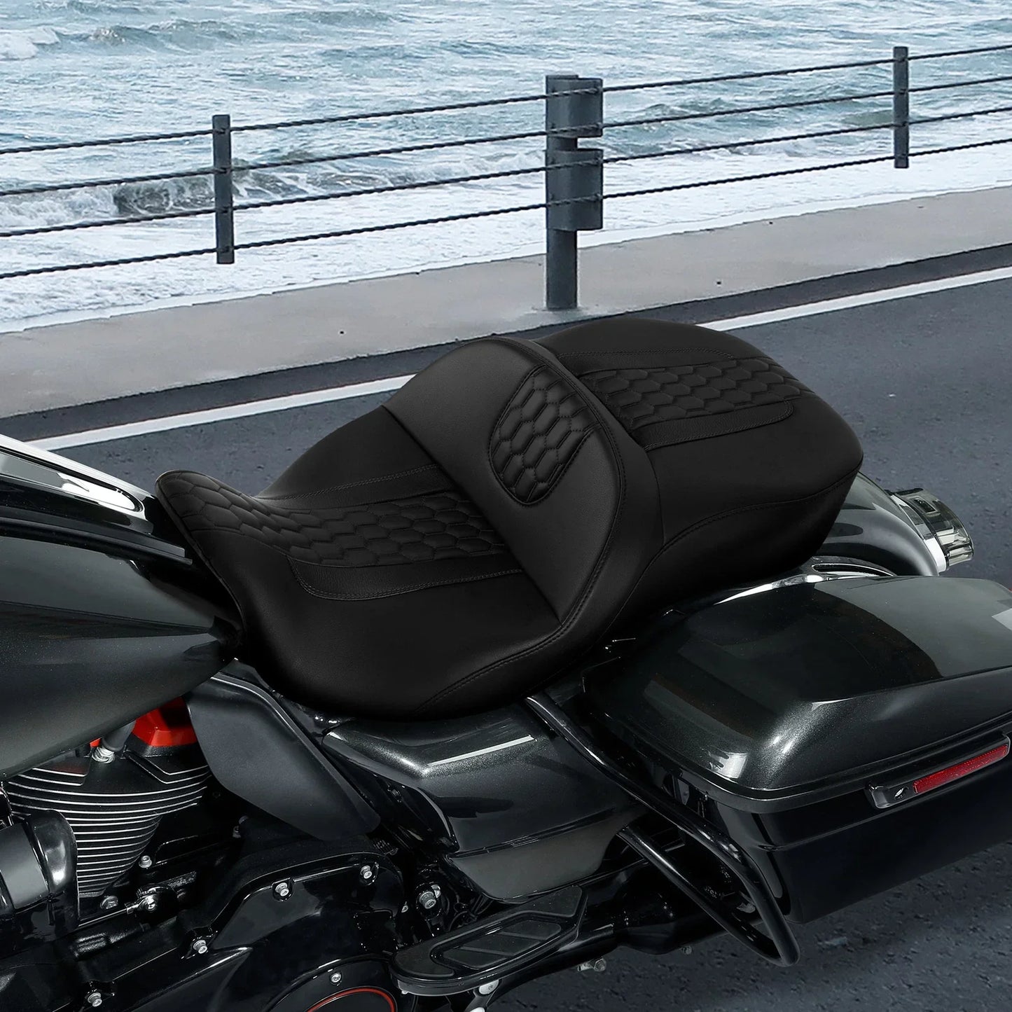 Rider Passenger Seat for Harley Touring Electra Road Street Glide (2009-2023)