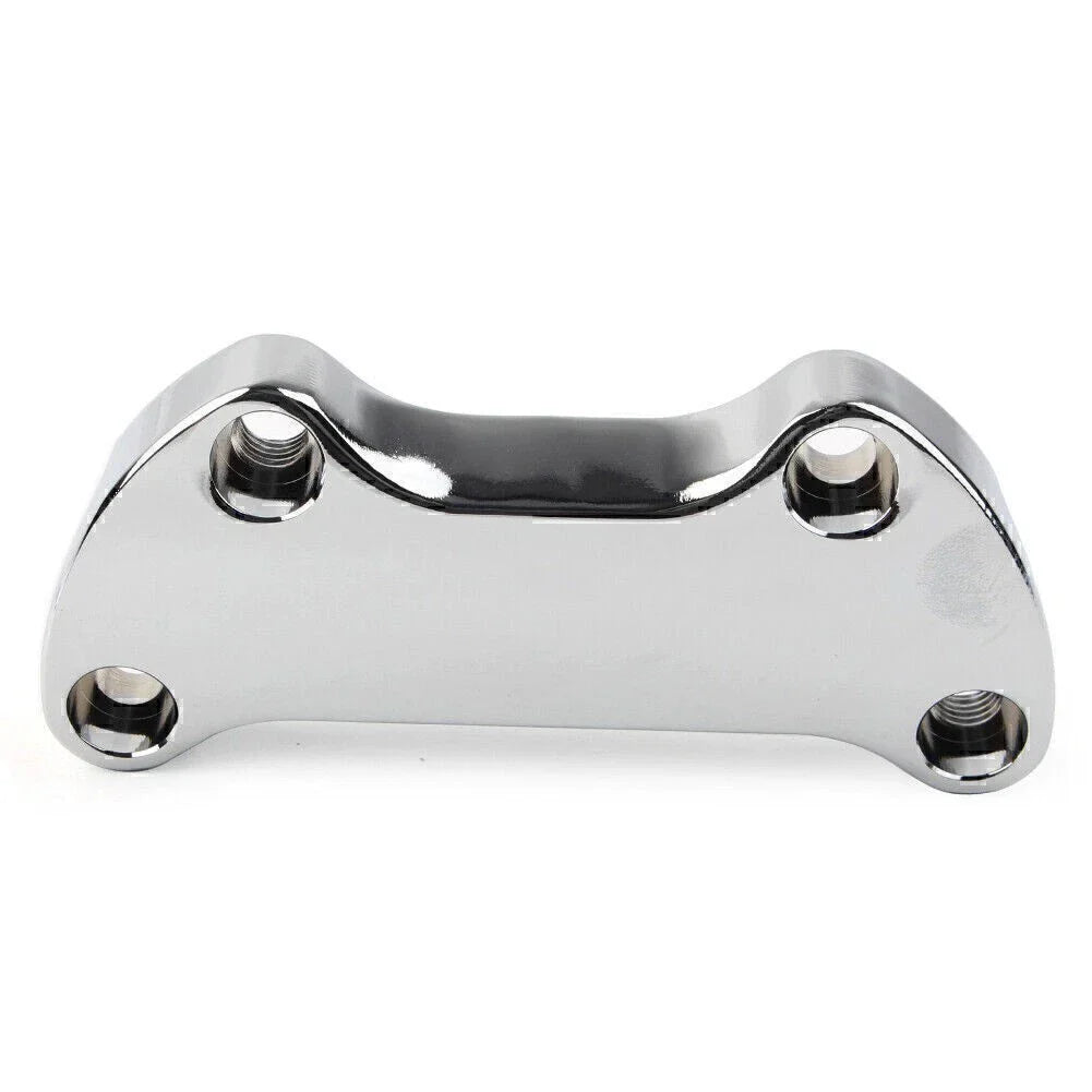 1" Bar Smooth Handlebar Riser Top Clamp Chrome for Harley Dyna Softail Sportster