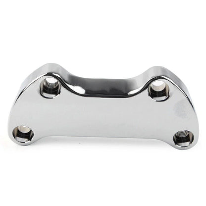1" Bar Smooth Handlebar Riser Top Clamp Chrome for Harley Dyna Softail Sportster