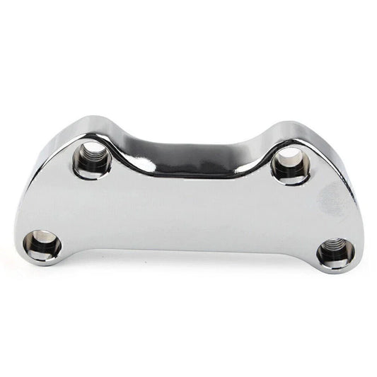 1" Bar Smooth Handlebar Riser Top Clamp Chrome for Harley Dyna Softail Sportster