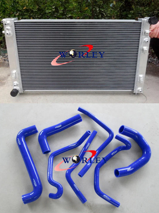 Aluminum Radiator + Black Hose for Holden VT VX VU HSV Commodore V8 (1997-2002)