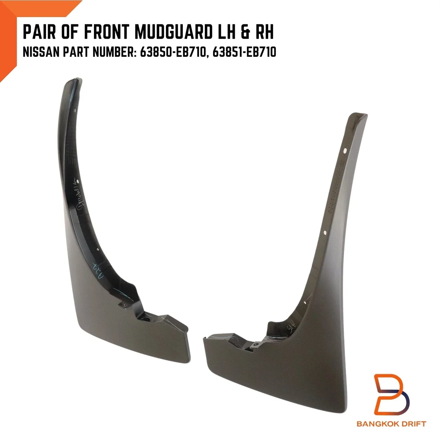 4x4 Mud Flap Guards for Nissan Navara D40 (2004-2014)