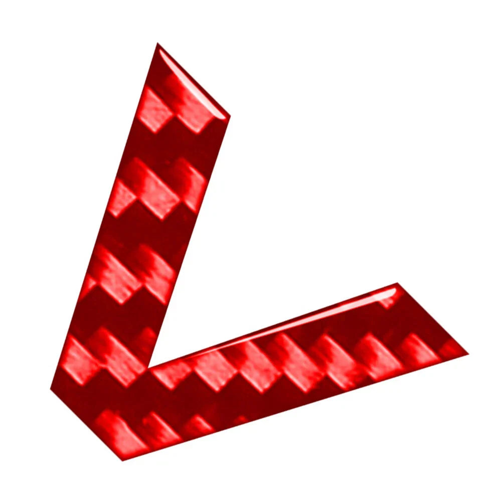Carbon Red Letter Decals for Car Badge Emblem - Window Door Wall