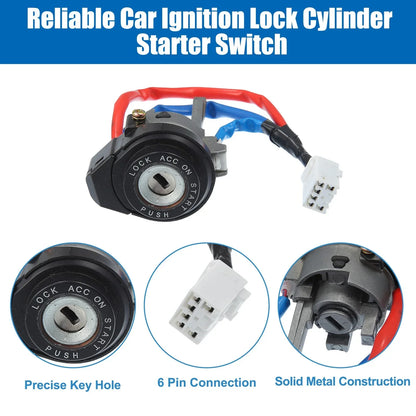 Ignition Switch Lock Cylinder w/ Key for Hyundai Sonata (2011-2014)
