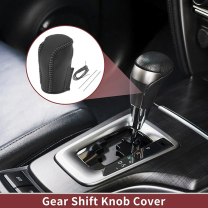 Gear Shift Knob Cover for Honda Inspire (2023) - Gray Faux Leather