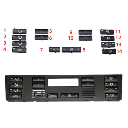 14Pcs A/C Control Panel Switch Button Covers for BMW X5 E53 (1999-2006)