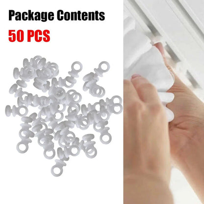 50PCS Curtain Track Hooks Runner for Camper Van MOTORHOME Caravan Boat
