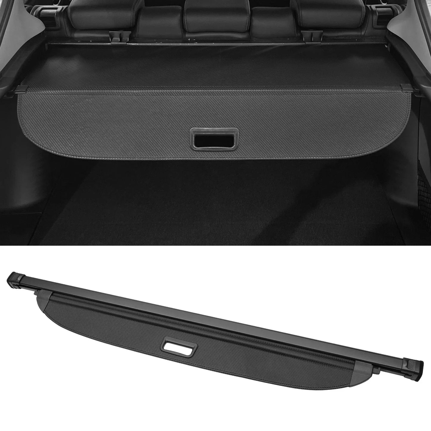 Retractable Cargo Cover for Hyundai Santa Fe 2024-2025 5-Seater Black Fiber